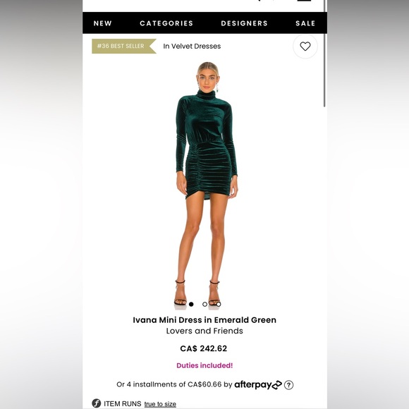 Brand new Lovers and Friends Ivana Mini Dress from Revolve. - Picture 1 of 5
